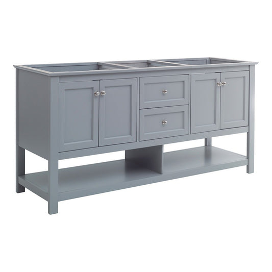Fresca Manchester 72" Gray Traditional Double Sink Bathroom Cabinet