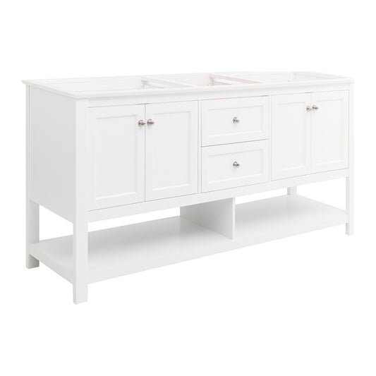Fresca Manchester 72" White Traditional Double Sink Bathroom Cabinet