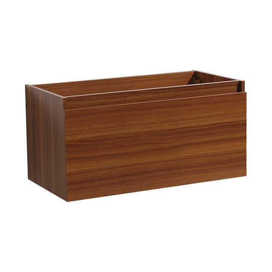 Fresca Mezzo 36" Teak Wall Hung Modern Bathroom Cabinet