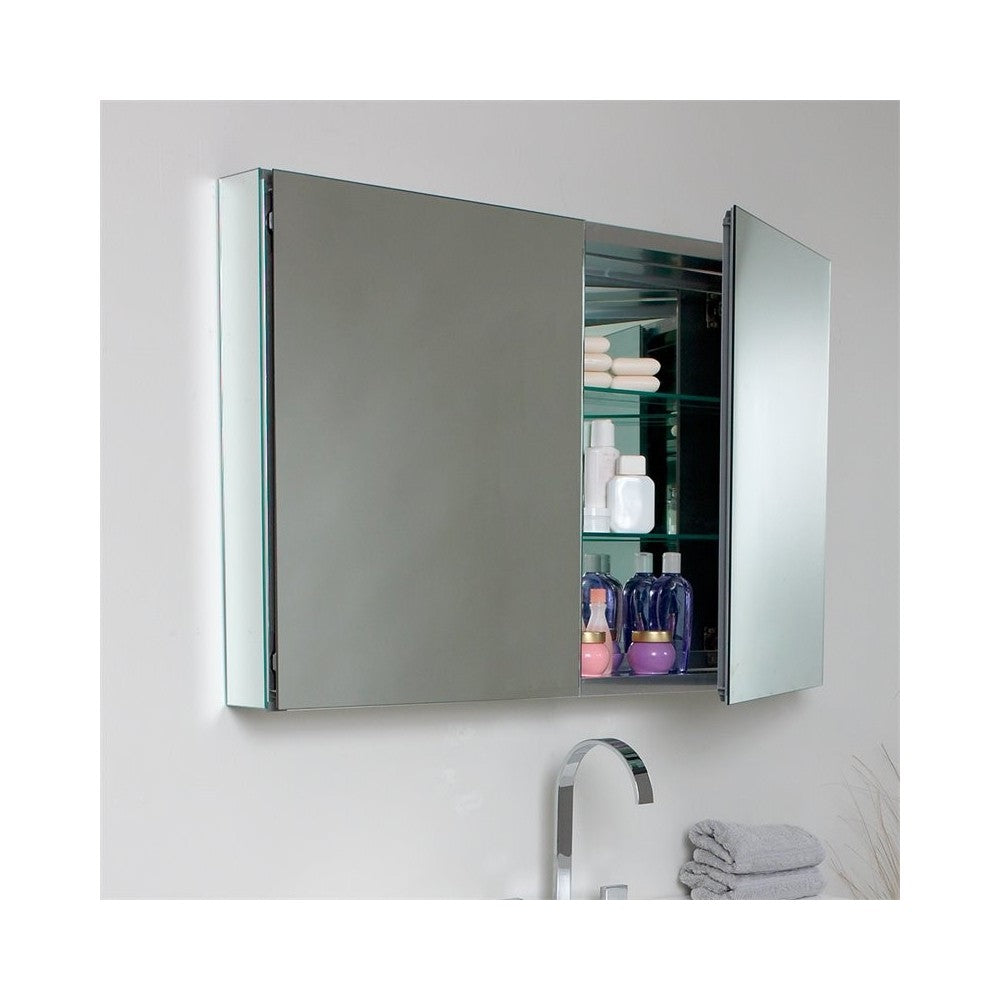 Fresca Mezzo 39" Black Modern Bathroom Vanity w/ Medicine Cabinet