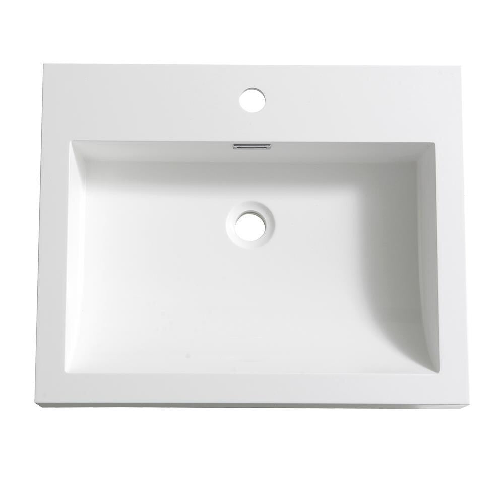 Fresca Nano 24" White Integrated Sink / Countertop