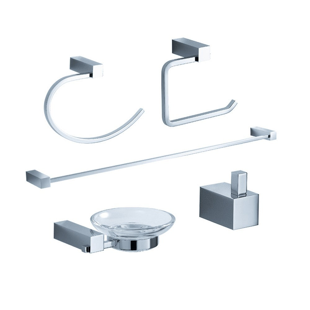 Fresca Ottimo 5-Piece Bathroom Accessory Set - Chrome