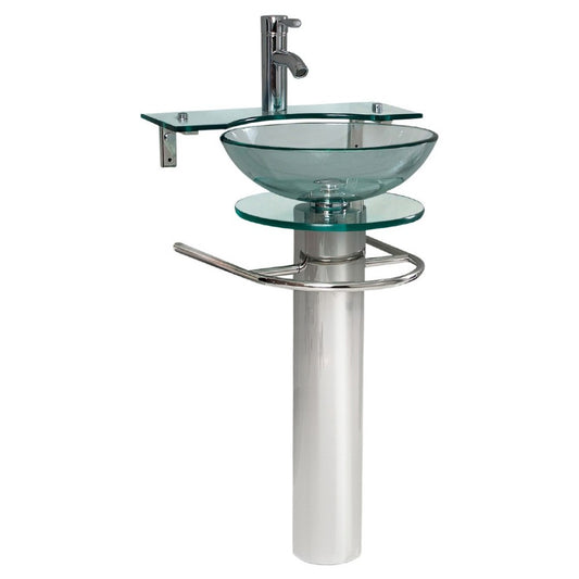 Fresca Ovale 24" Modern Glass Bathroom Pedestal