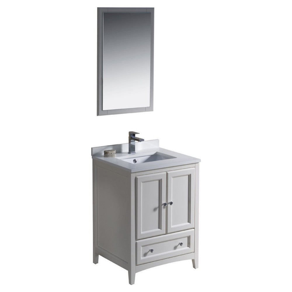 Fresca Oxford 24" Antique White Traditional Bathroom Vanity