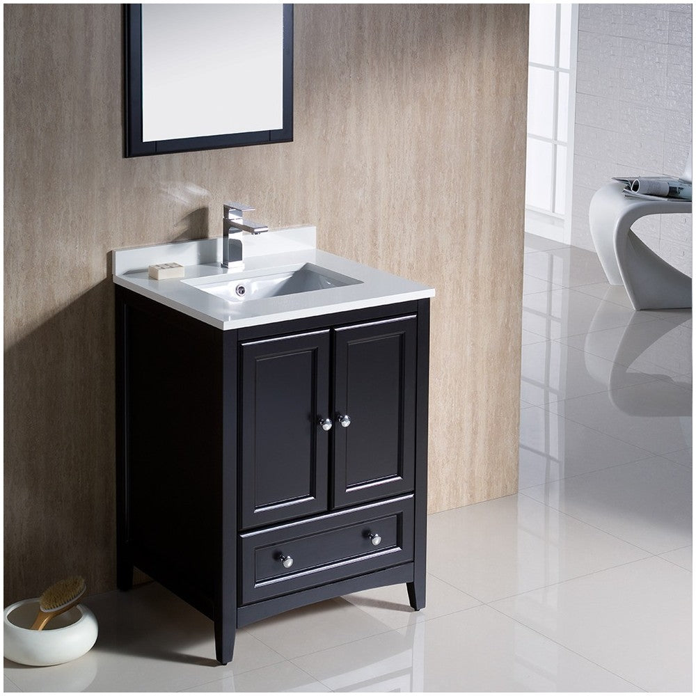 Fresca Oxford 24" Espresso Traditional Bathroom Vanity