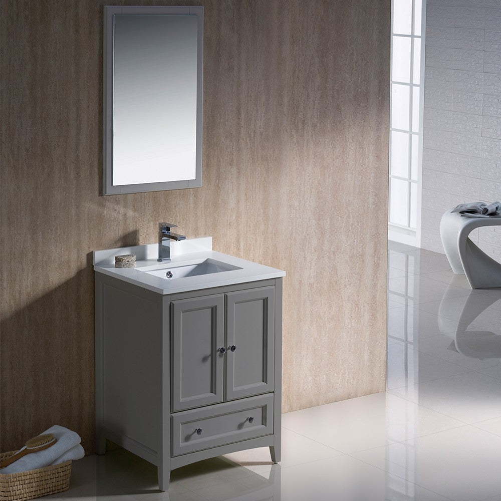 Fresca Oxford 24" Gray Traditional Bathroom Vanity