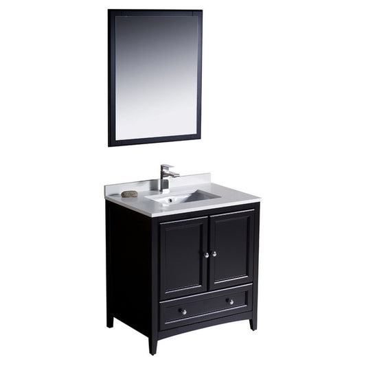 Fresca Oxford 30" Espresso Traditional Bathroom Vanity