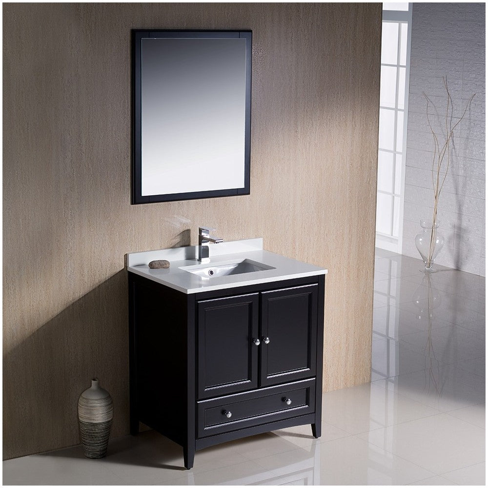 Fresca Oxford 30" Espresso Traditional Bathroom Vanity