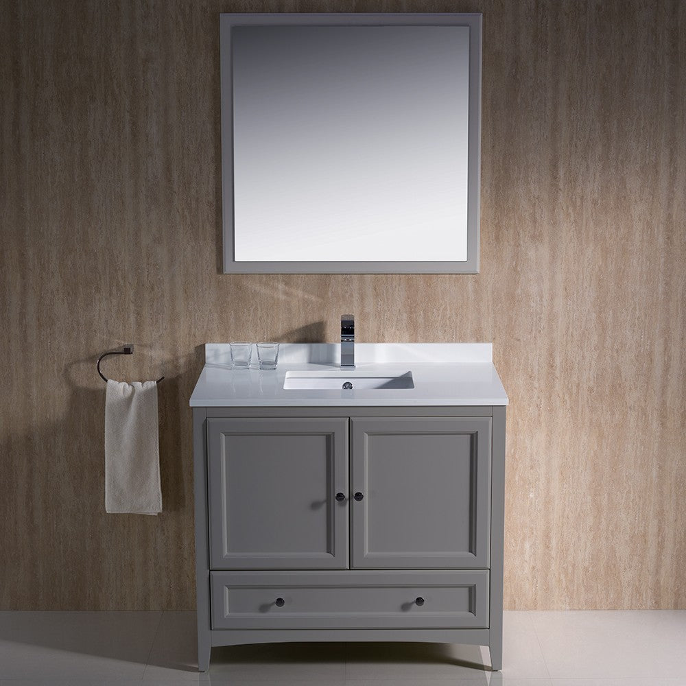 Fresca Oxford 36" Gray Traditional Bathroom Vanity