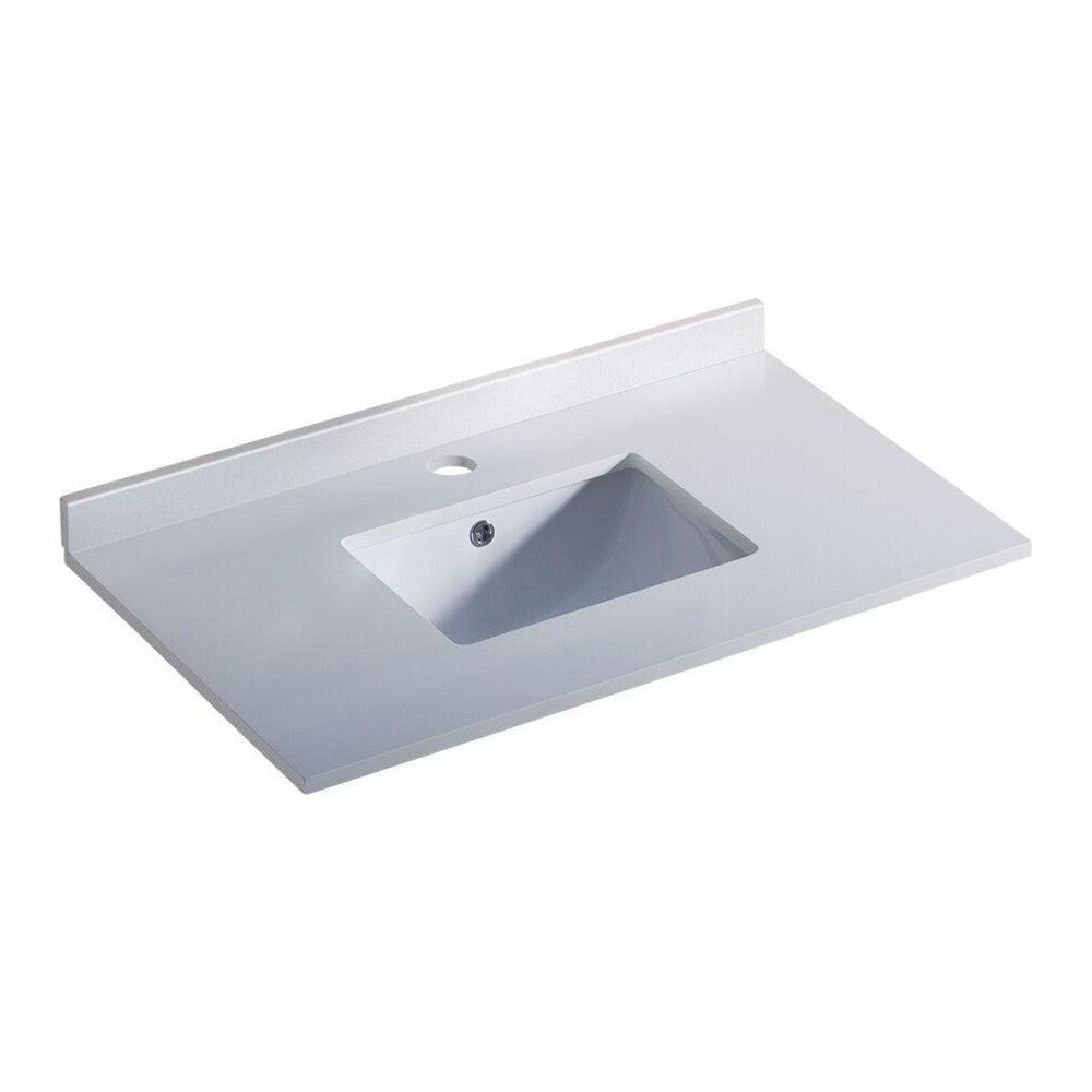 Fresca Oxford 36" White Countertop with Undermount Sink