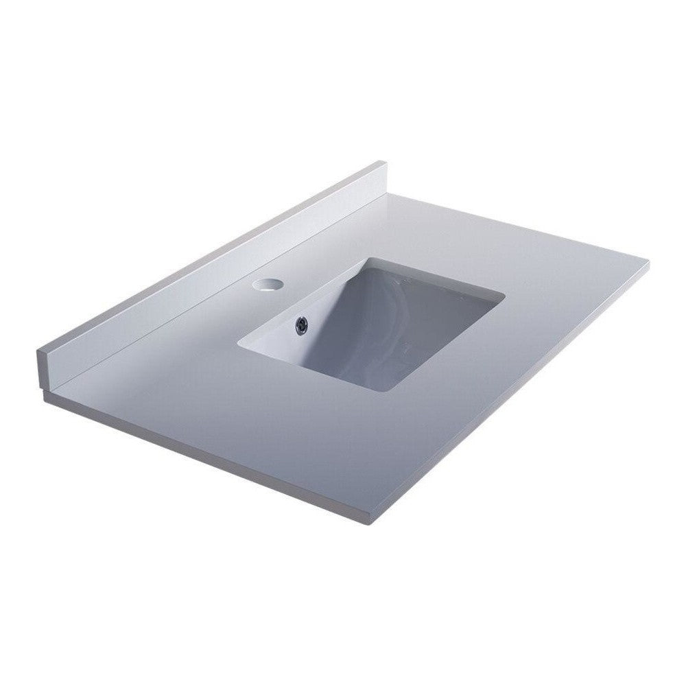 Fresca Oxford 36" White Countertop with Undermount Sink