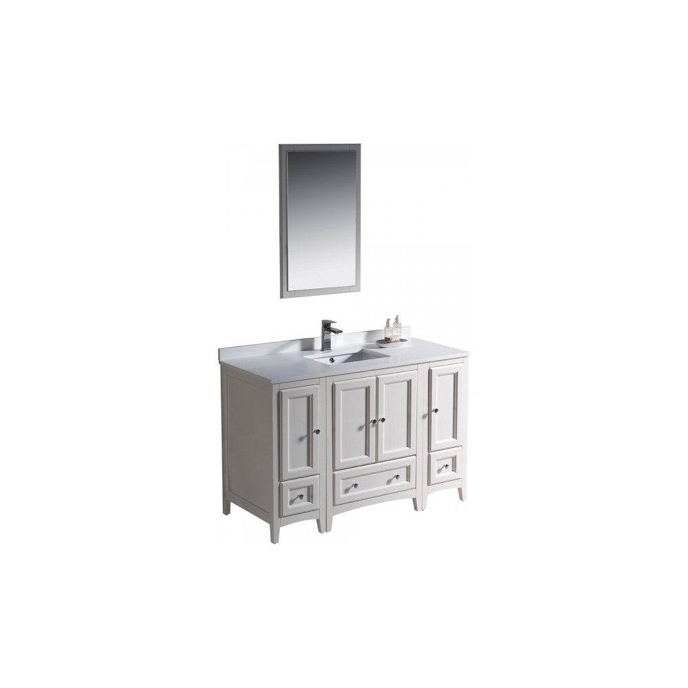 Fresca Oxford 48" Antique White Traditional Bathroom Vanity