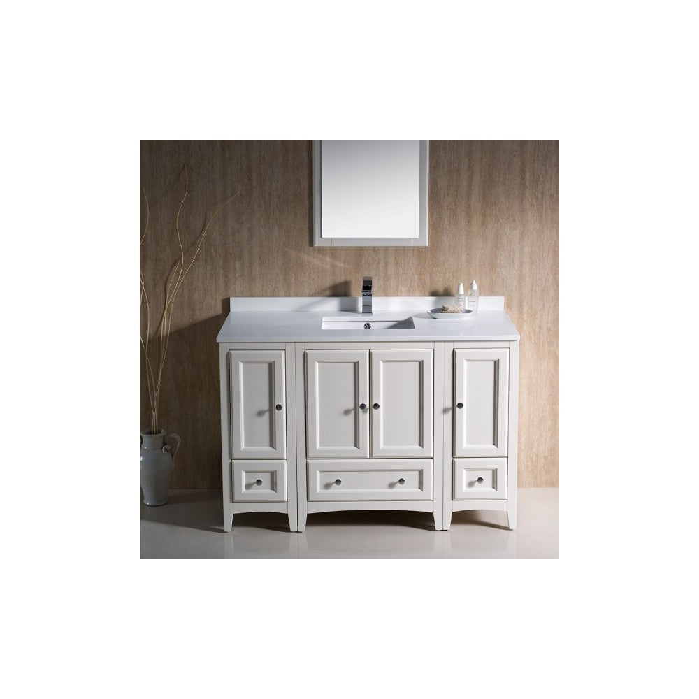 Fresca Oxford 48" Antique White Traditional Bathroom Vanity