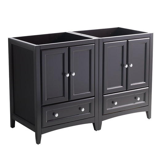 Fresca Oxford 48" Espresso Traditional Double Sink Bathroom Cabinets