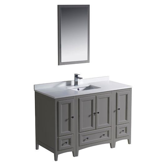 Fresca Oxford 48" Gray Traditional Bathroom Vanity