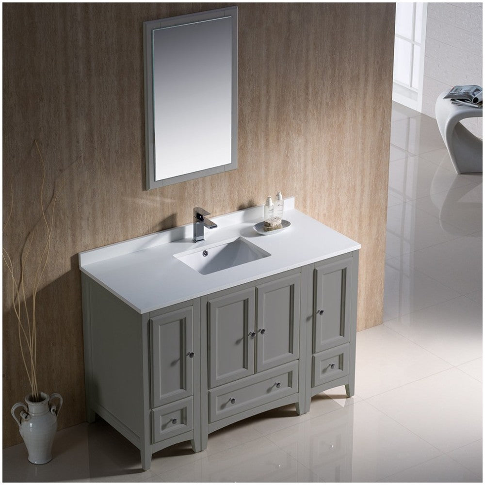 Fresca Oxford 48" Gray Traditional Bathroom Vanity