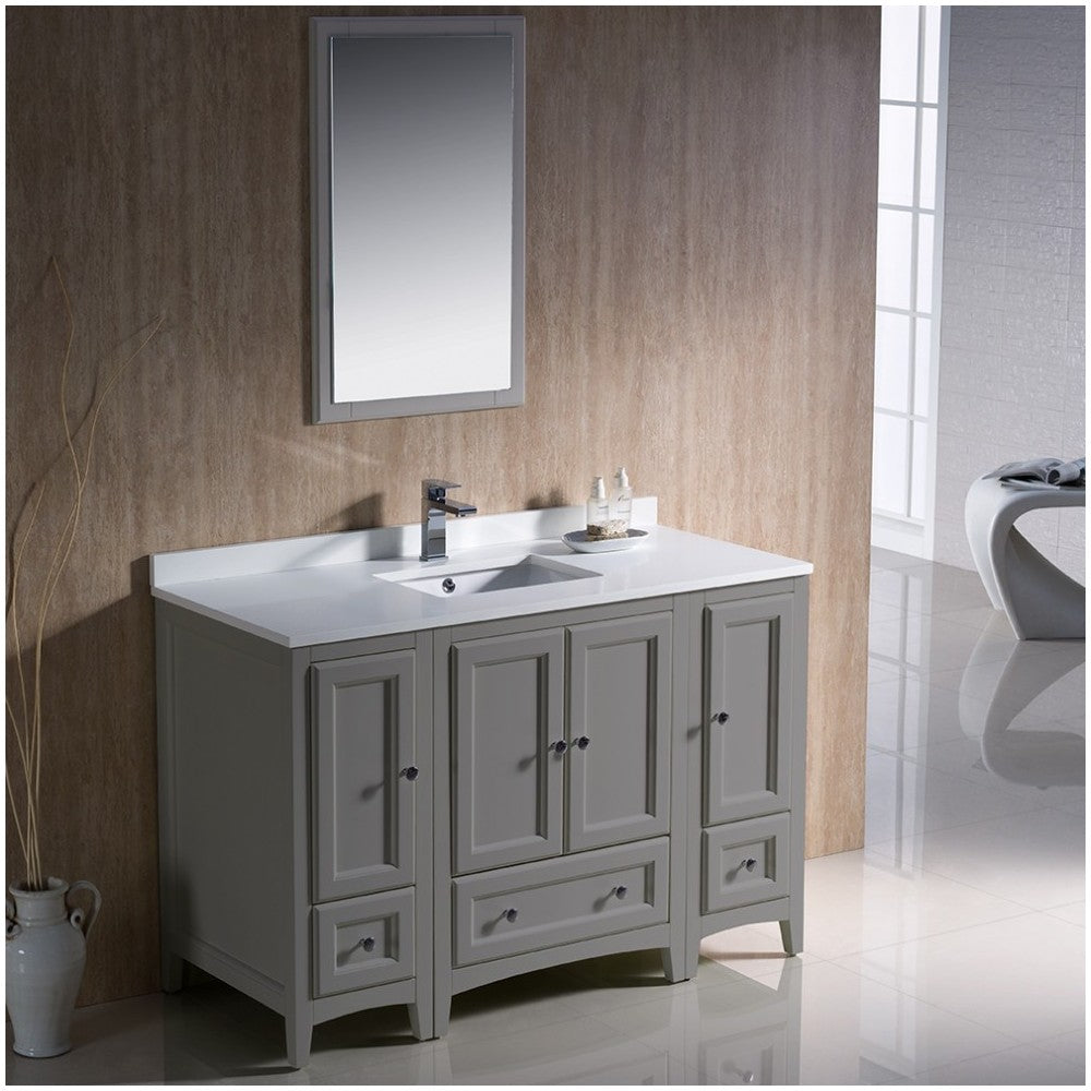 Fresca Oxford 48" Gray Traditional Bathroom Vanity