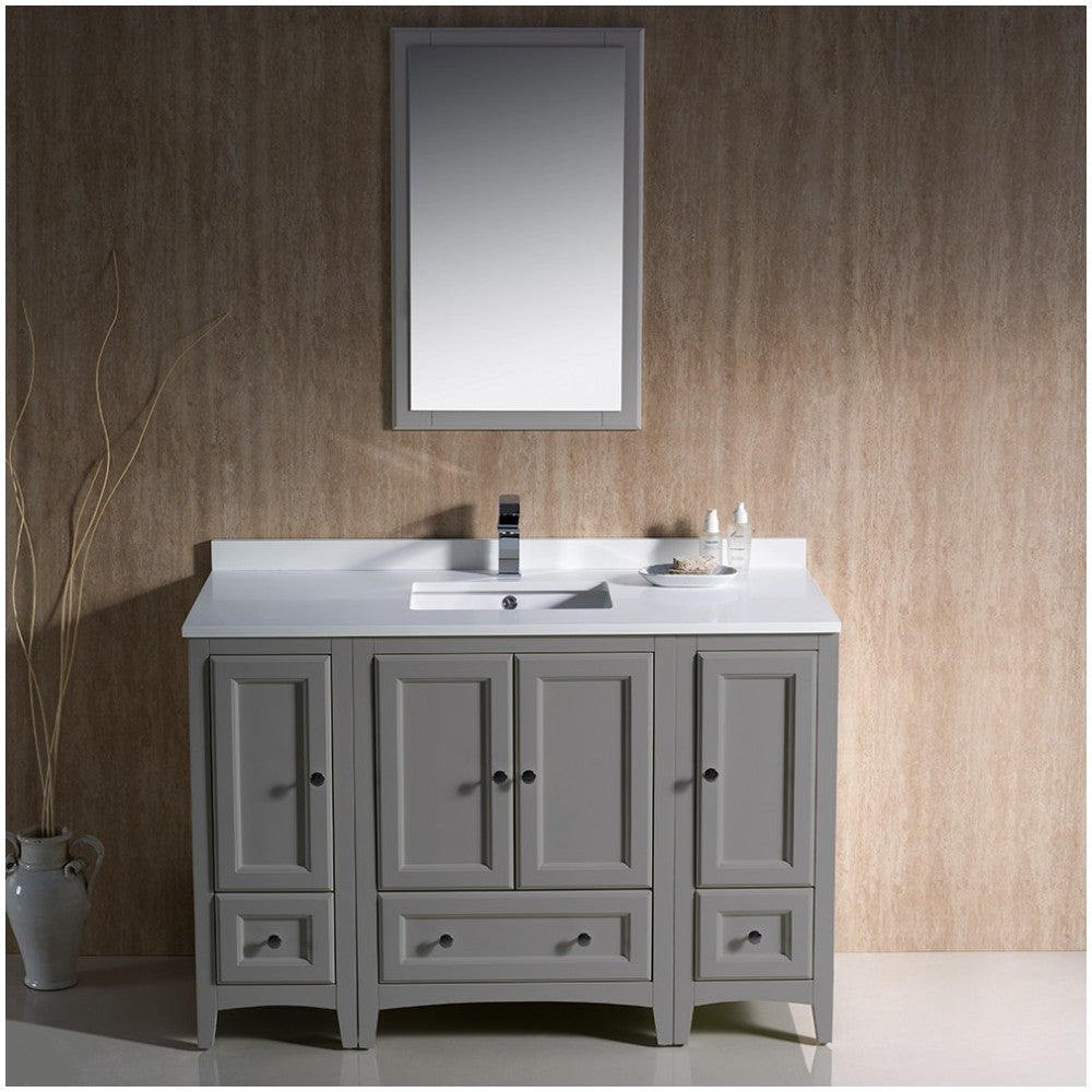 Fresca Oxford 48" Gray Traditional Bathroom Vanity