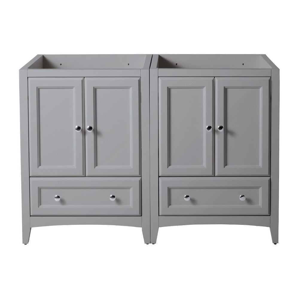 Fresca Oxford 48" Gray Traditional Double Sink Bathroom Cabinets