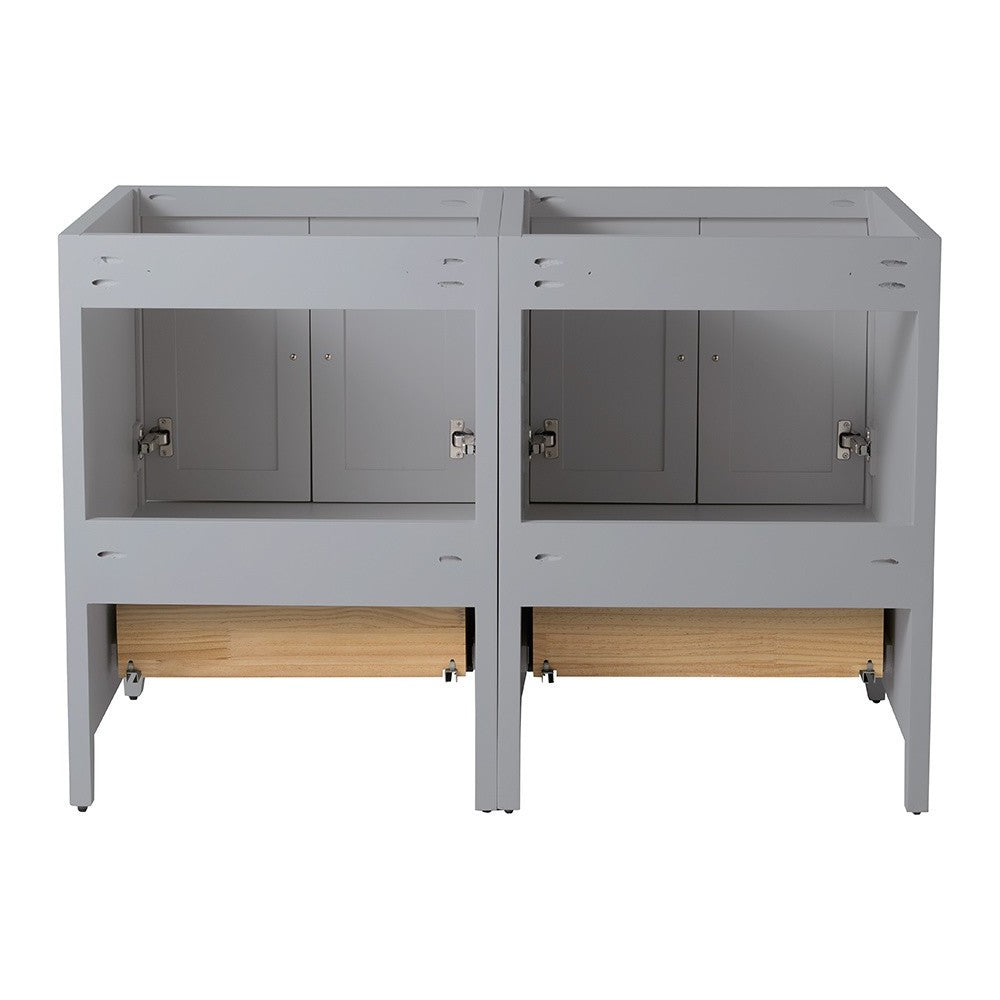 Fresca Oxford 48" Gray Traditional Double Sink Bathroom Cabinets
