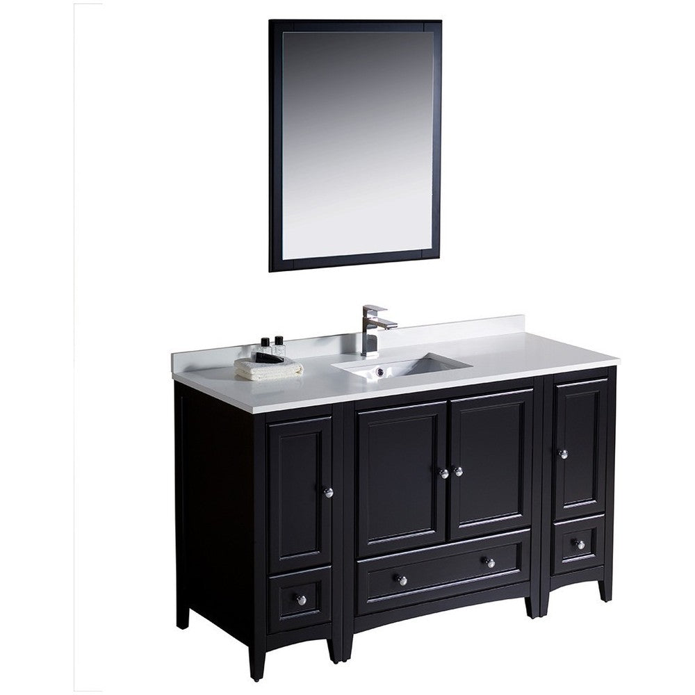 Fresca Oxford 54" Espresso Traditional Bathroom Vanity