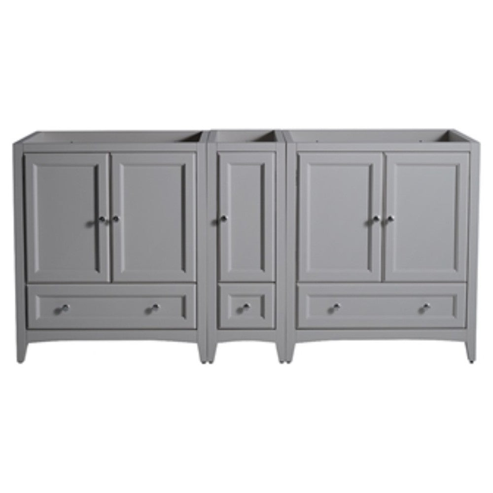 Fresca Oxford 71" Gray Traditional Double Sink Bathroom Cabinets, FCB20-301230GR