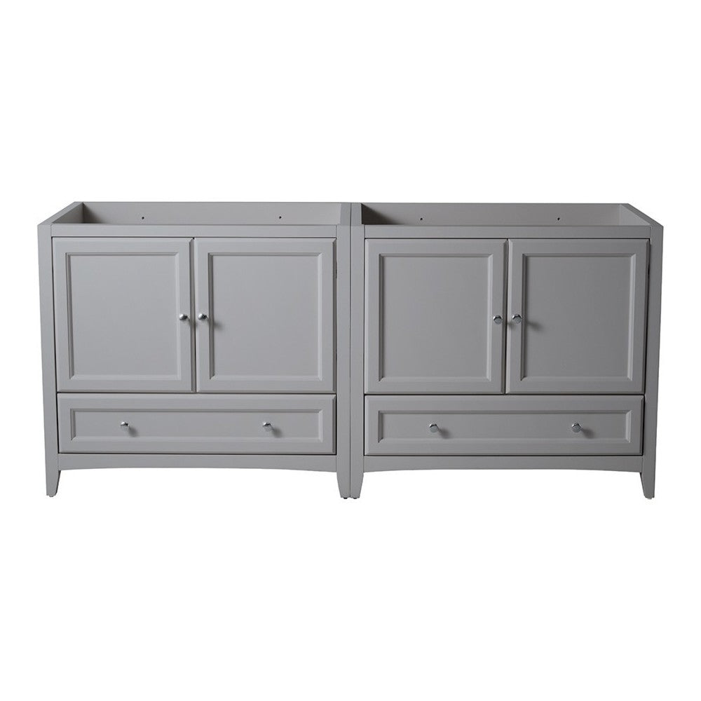 Fresca Oxford 71" Gray Traditional Double Sink Bathroom Cabinets, FCB20-3636GR