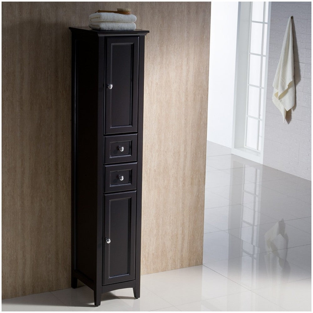 Fresca Oxford Espresso Tall Bathroom Linen Cabinet