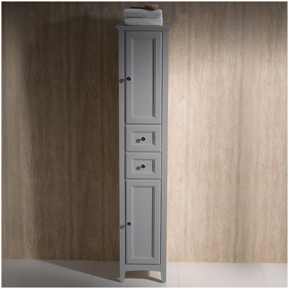 Fresca Oxford Gray Tall Bathroom Linen Cabinet