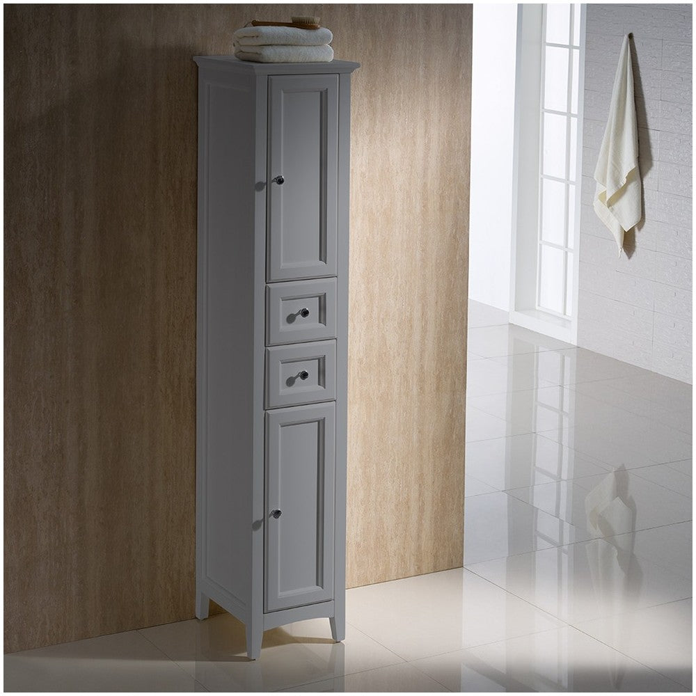 Fresca Oxford Gray Tall Bathroom Linen Cabinet