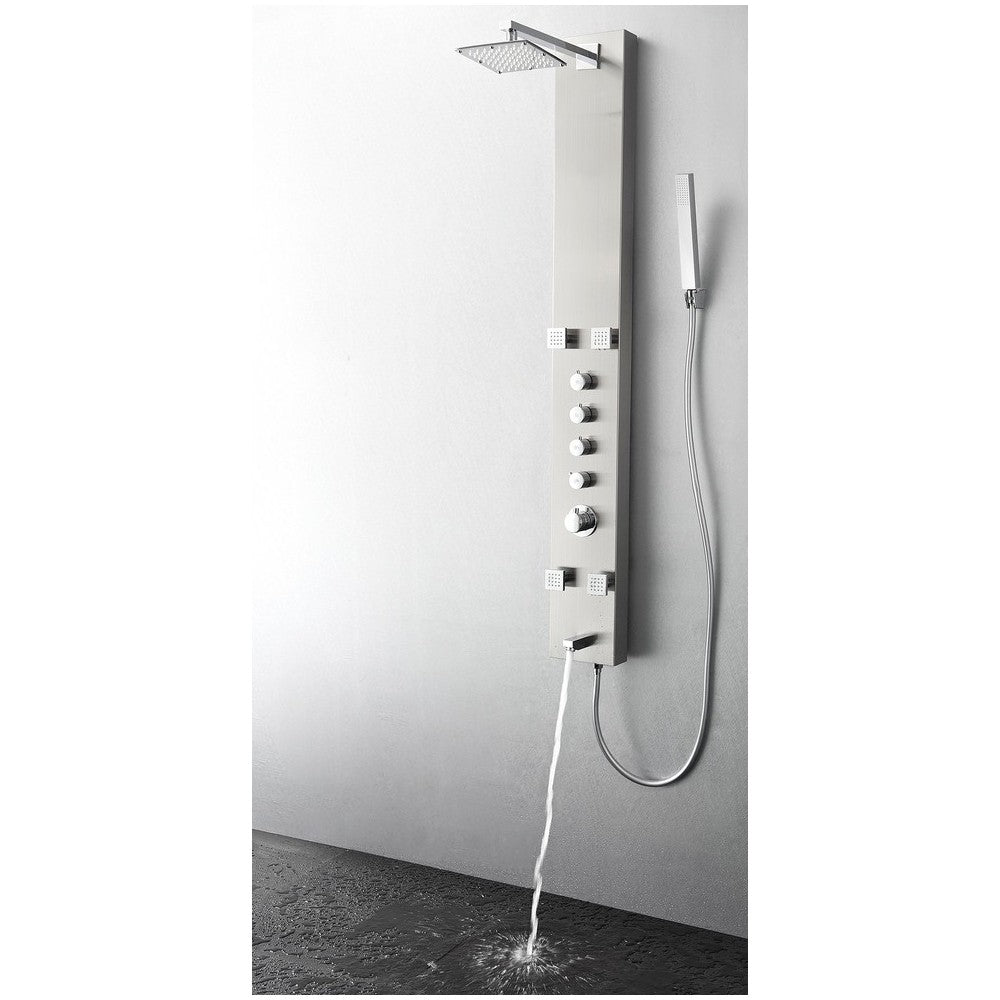 Fresca Pavia Stainless Steel (Brushed Silver) Thermostatic Shower Massage Panel