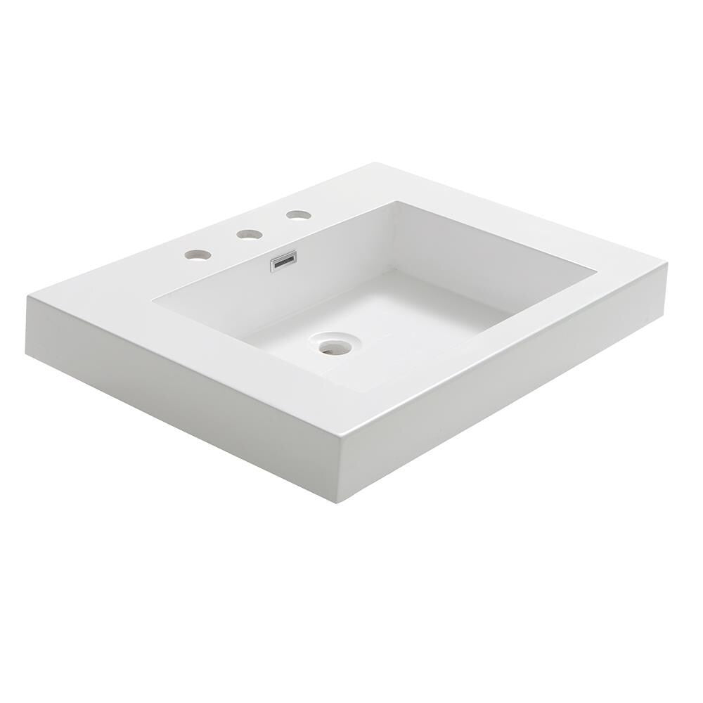 Fresca Potenza 28" White Integrated Sink / Countertop