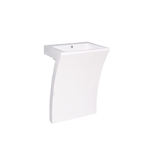 Fresca Quadro 23" White Pedestal Sink