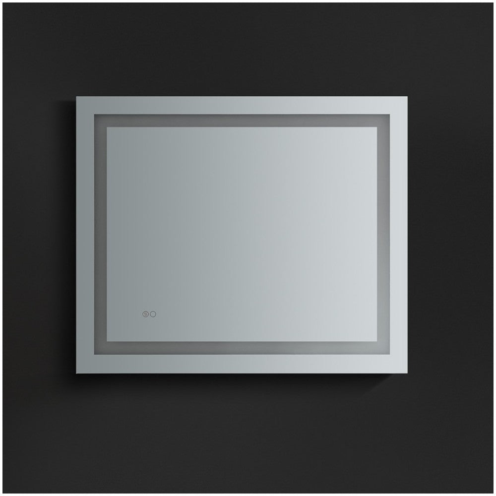 Fresca Santo 36" Wide x 30" Tall Bathroom Mirror w/ LED Lighting and Defogger