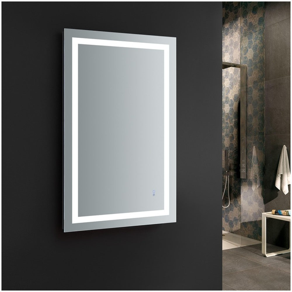 Fresca Santo 48" Wide x 30" Tall Bathroom Mirror w/ LED Lighting and Defogger