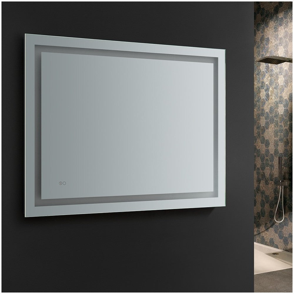 Fresca Santo 48" Wide x 36" Tall Bathroom Mirror w/ LED Lighting and Defogger