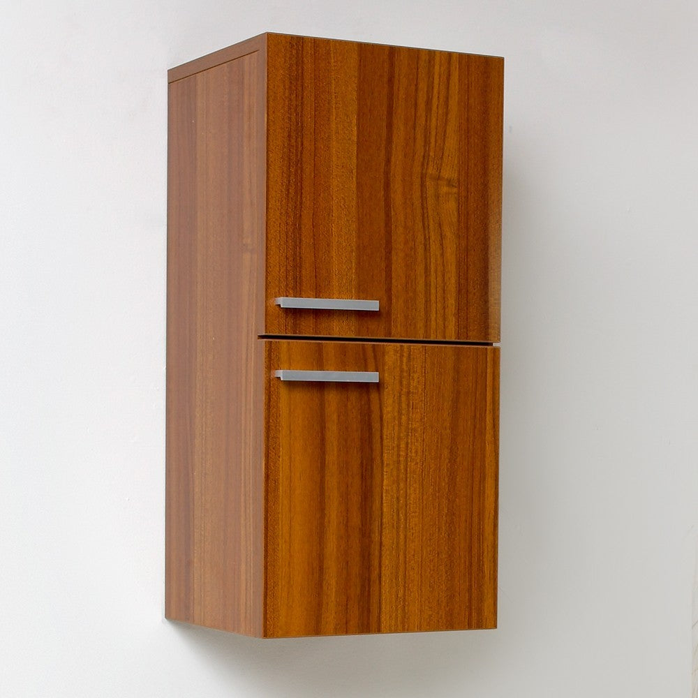 Fresca Teak Bathroom Linen Side Cabinet w/ 2 Storage Areas