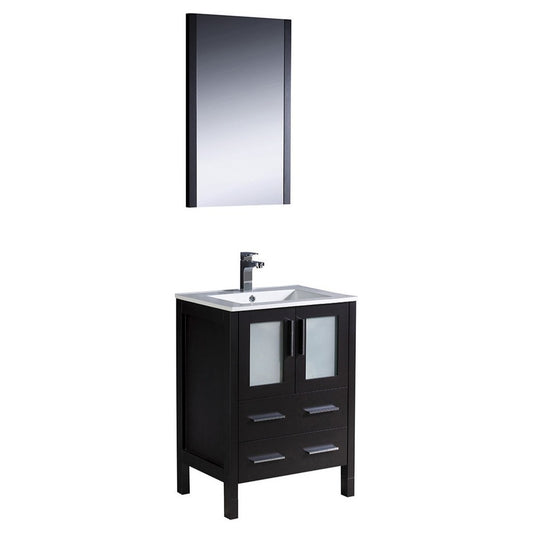 Fresca Torino 24" Espresso Modern Bathroom Vanity w/ Integrated Sink