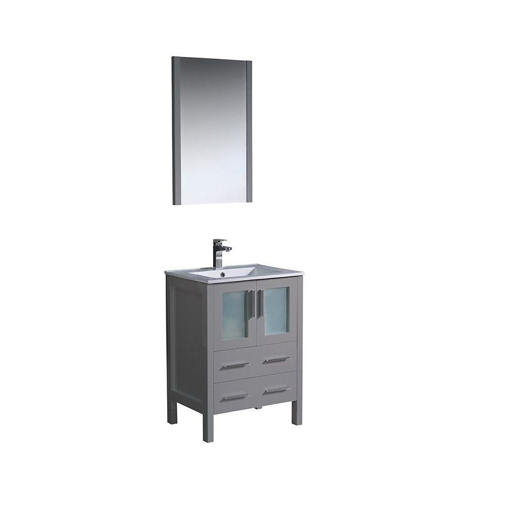 Fresca Torino 24" Gray Modern Bathroom Vanity w/ Integrated Sink