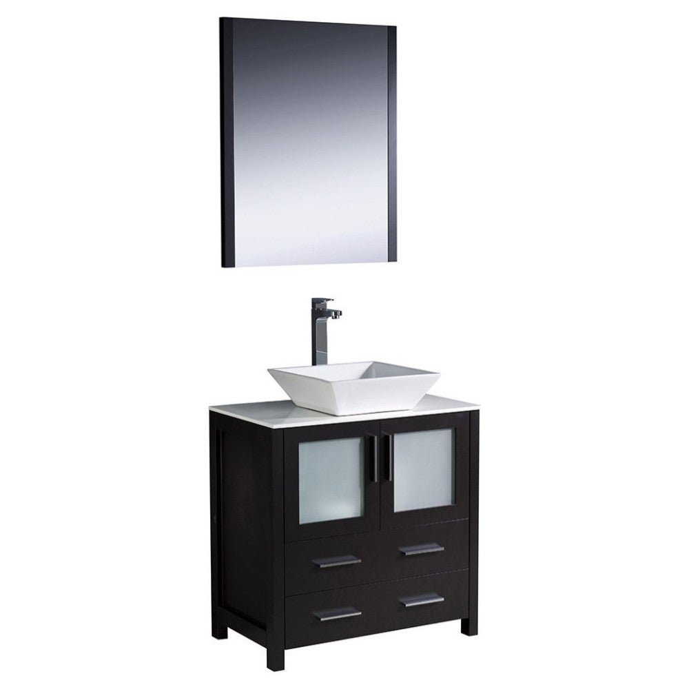 Fresca Torino 30" Espresso Modern Bathroom Vanity w/ Vessel Sink