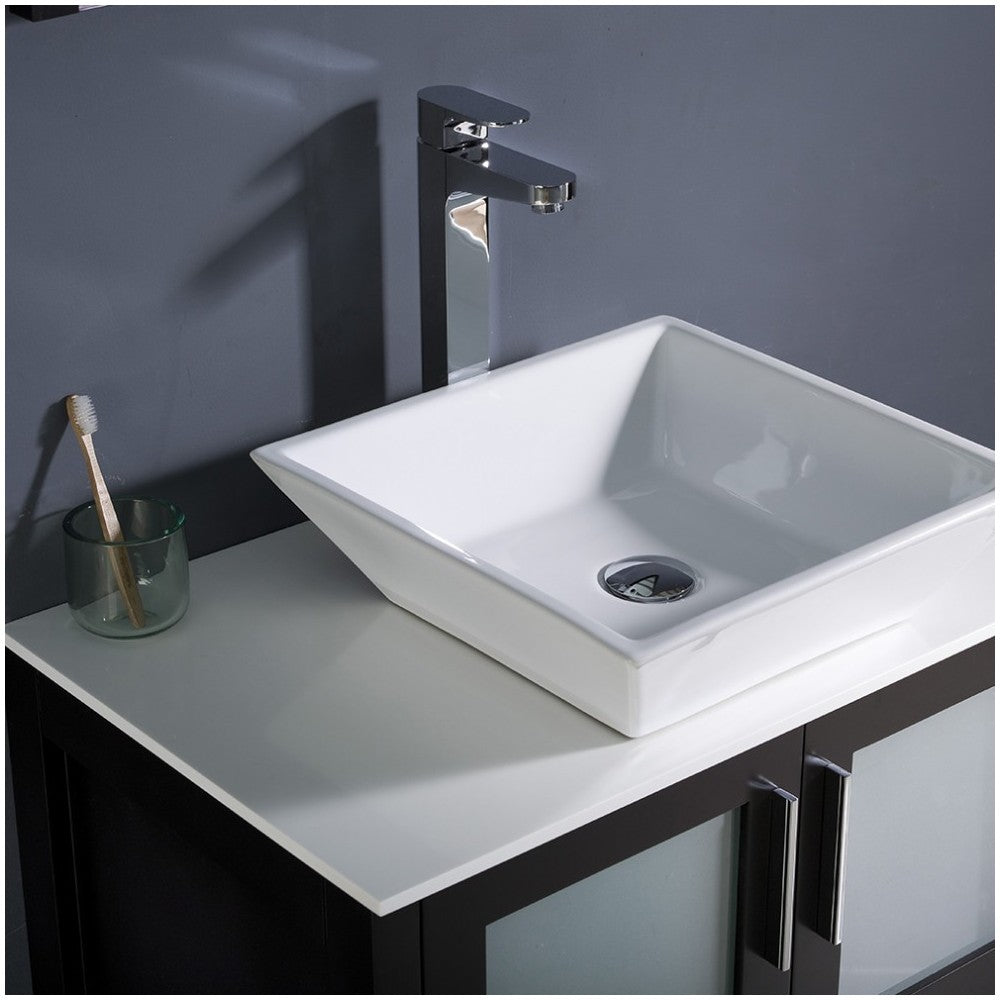 Fresca Torino 30" Espresso Modern Bathroom Vanity w/ Vessel Sink