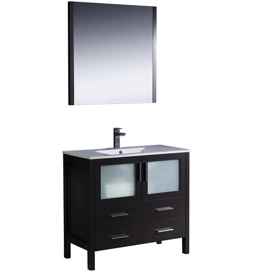 Fresca Torino 36" Espresso Modern Bathroom Vanity w/ Integrated Sink