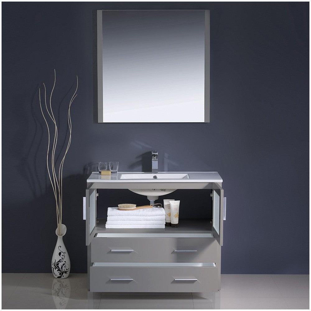 Fresca Torino 36" Gray Modern Bathroom Vanity w/ Integrated Sink