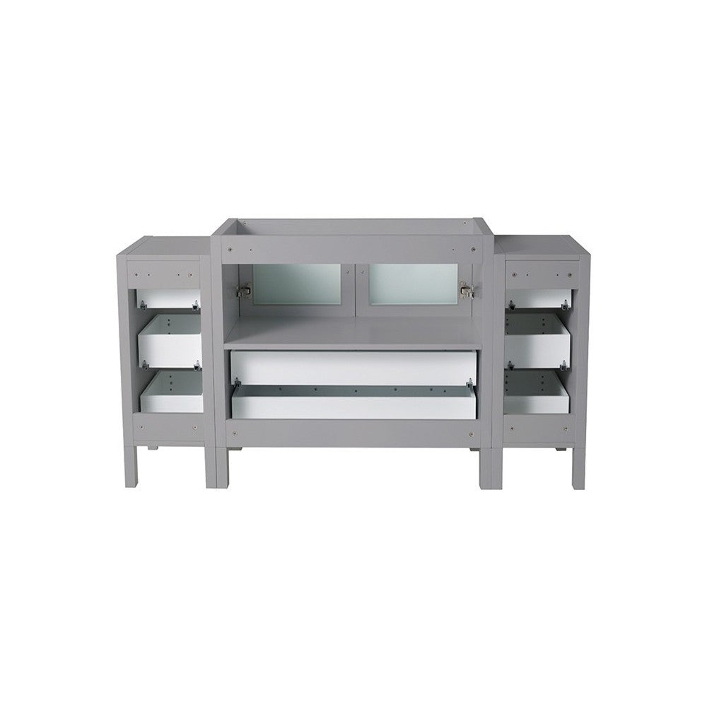 Fresca Torino 60" Gray Modern Bathroom Cabinets, FCB62-123612GR
