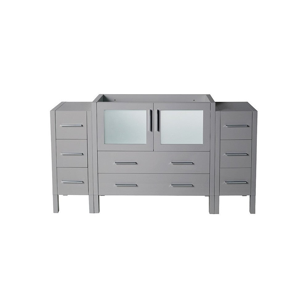 Fresca Torino 60" Gray Modern Bathroom Cabinets, FCB62-123612GR