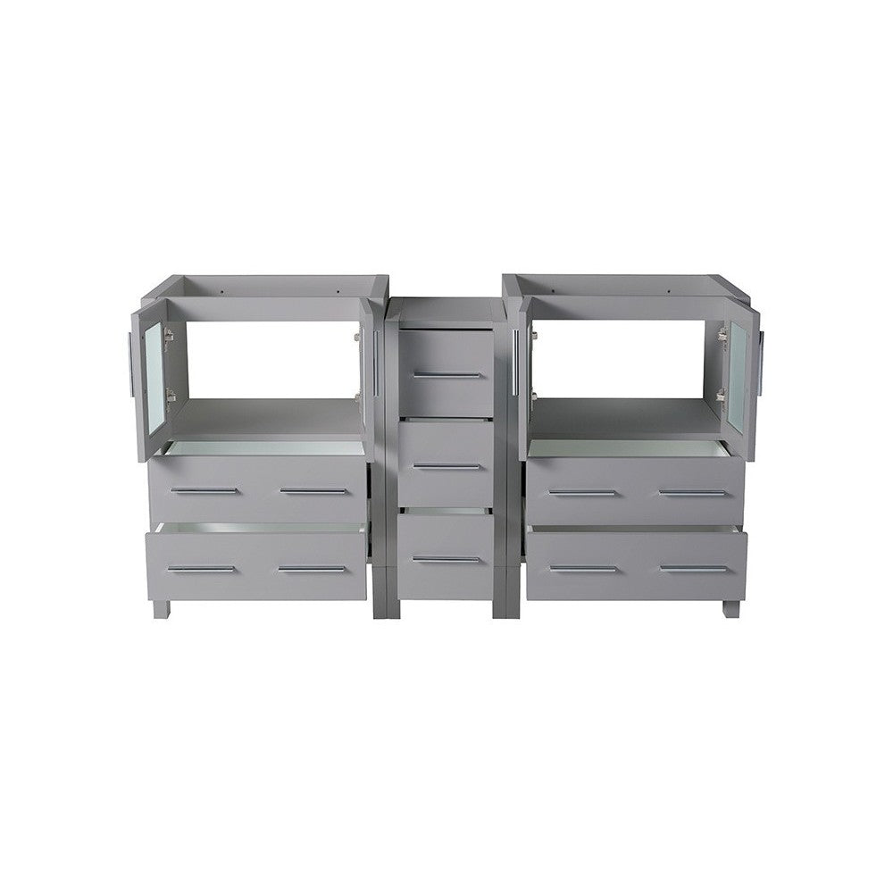 Fresca Torino 60" Gray Modern Bathroom Cabinets, FCB62-241224GR