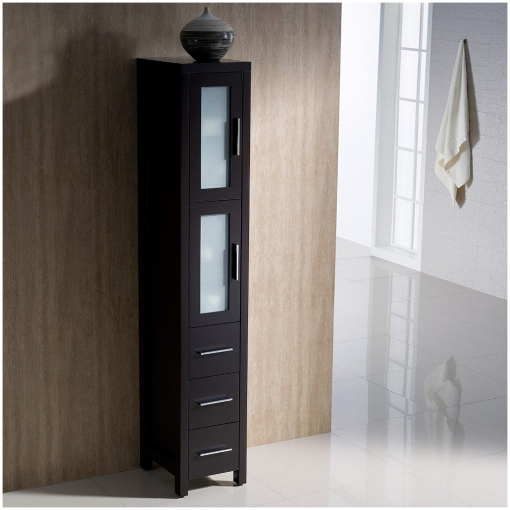 Fresca Torino Espresso Tall Bathroom Linen Side Cabinet
