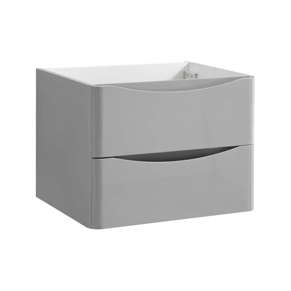 Fresca Tuscany 24" Glossy Gray Wall Hung Modern Bathroom Cabinet