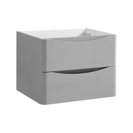 Fresca Tuscany 24" Glossy Gray Wall Hung Modern Bathroom Cabinet