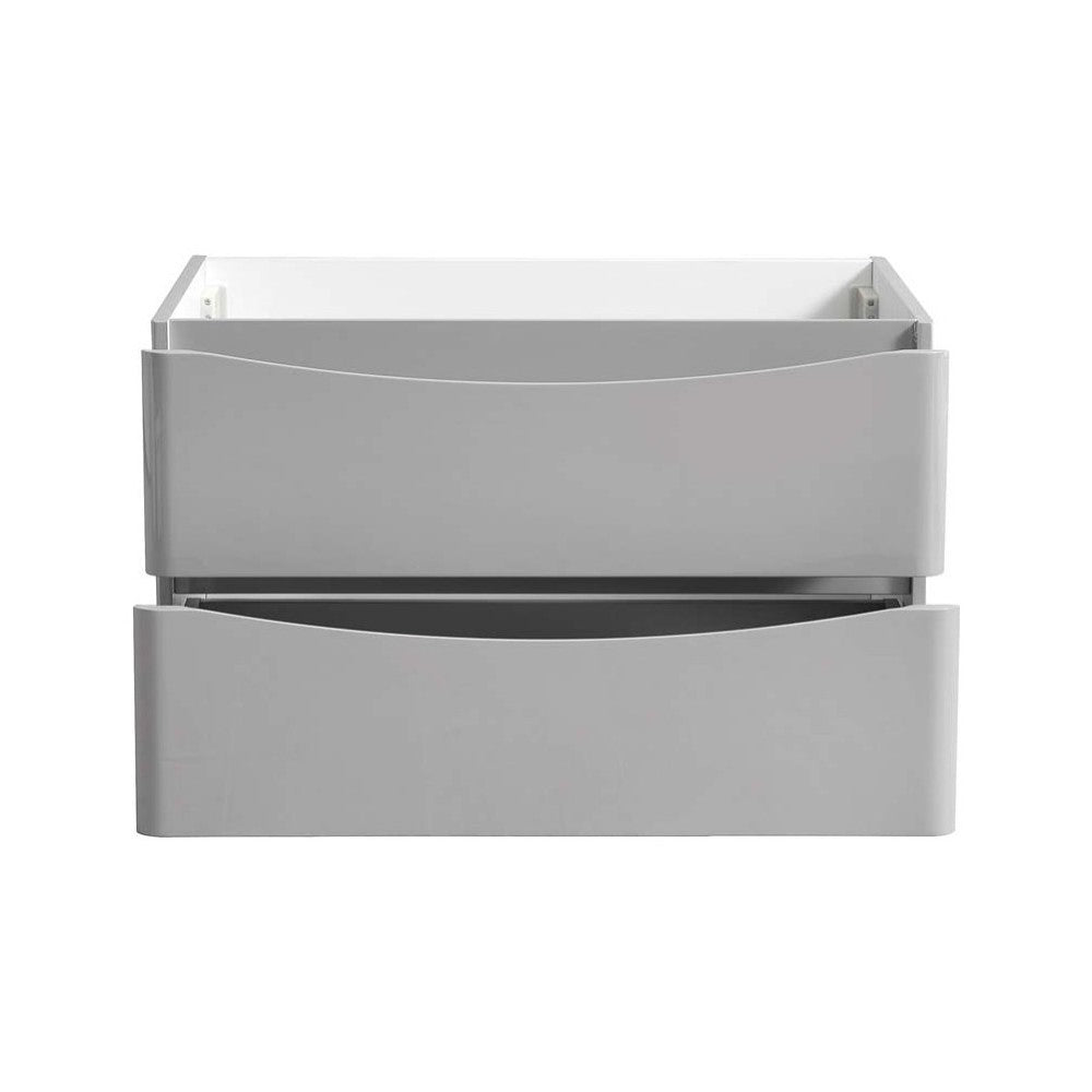 Fresca Tuscany 32" Glossy Gray Wall Hung Modern Bathroom Cabinet